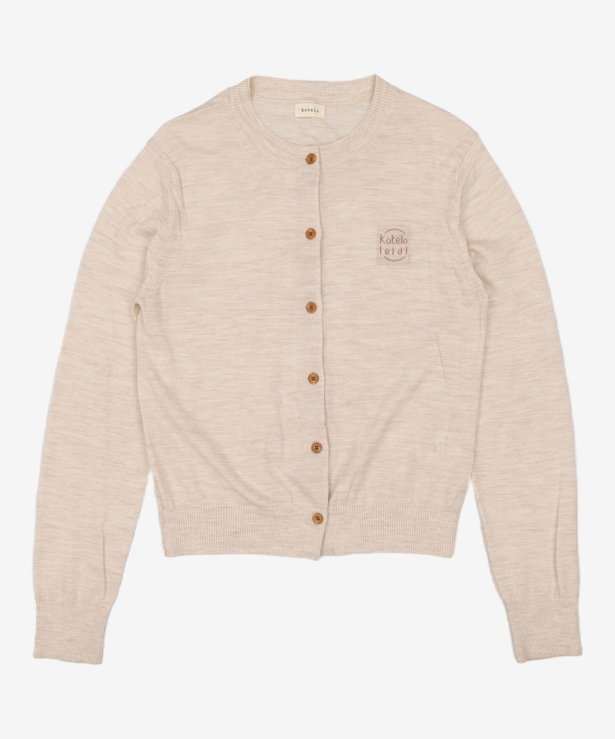 코텔로(KOTELO) Wool Simbol Point Roundneck Cardigan  Sand Beige M