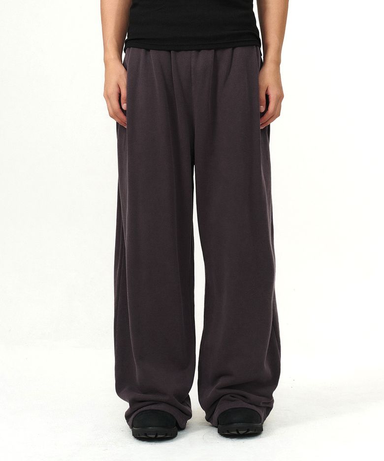 PIGMENT DAMAGE SWEAT PANTS (DEEP PURPLE)