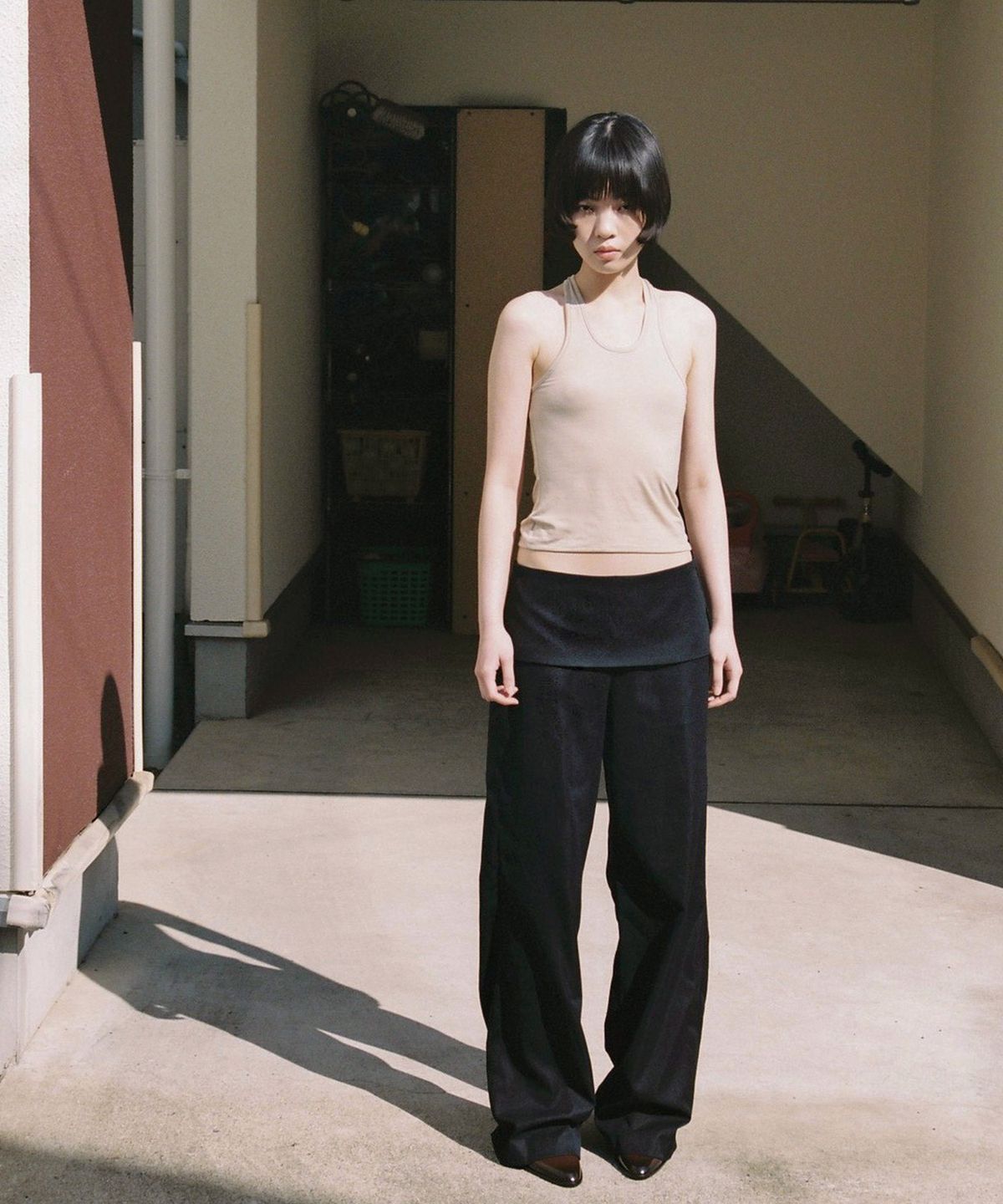 모링가(MORINGA) Waist Point Trouser Warm Black