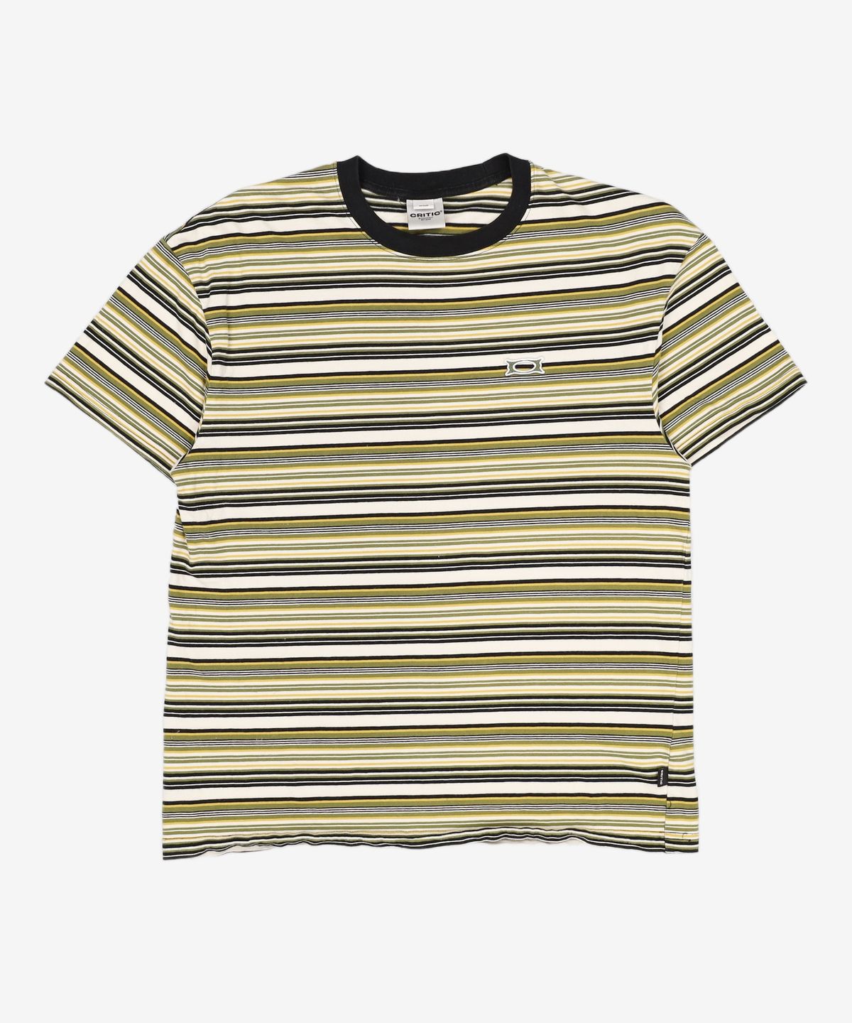 크리틱(CRITIC) WORMHOLE LOGO STRIPE T-SHIRTS GREEN M