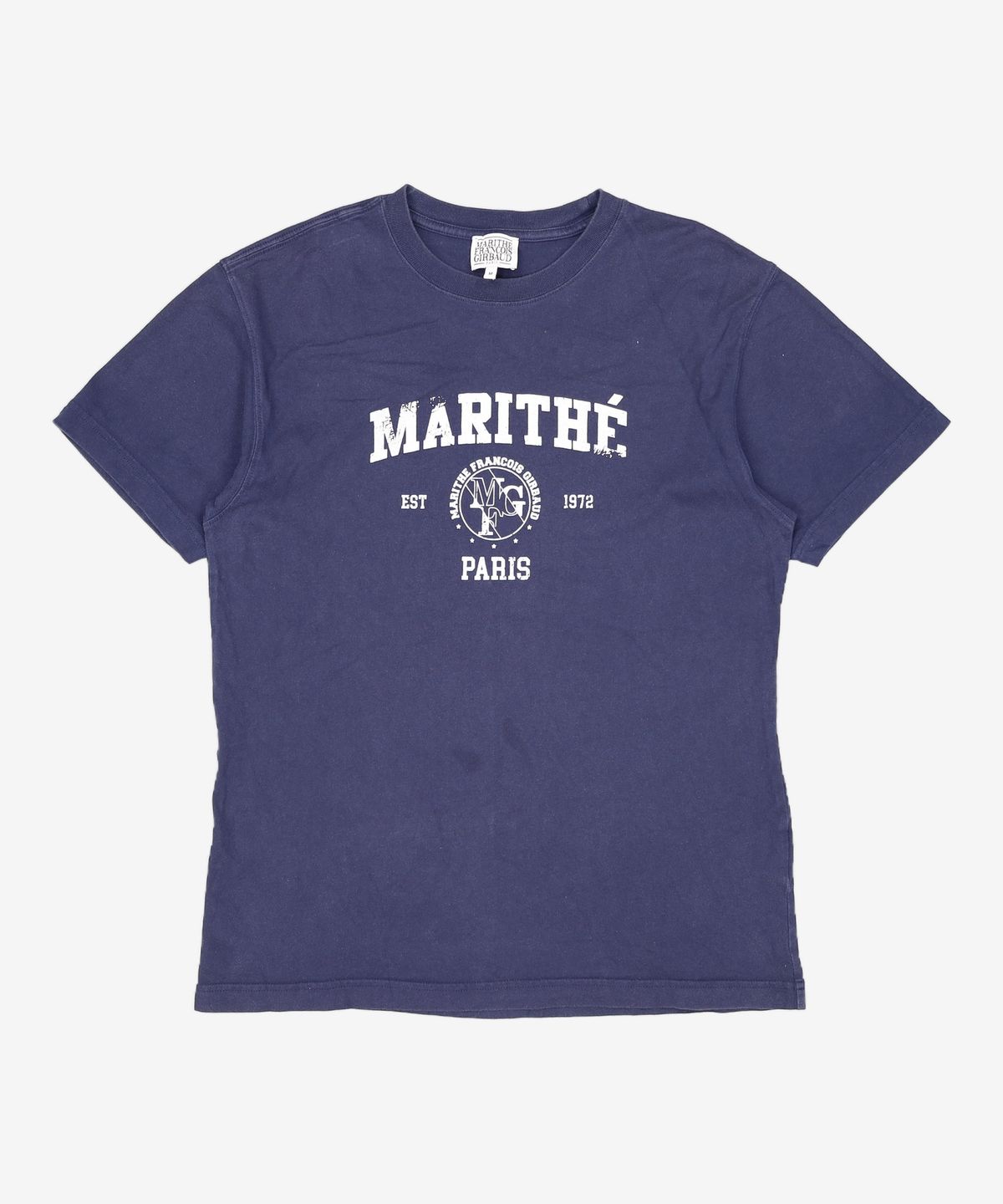 마리떼 프랑소와 저버(MARITHÉ + FRANҪOIS GIRBAUD) VINTAGE COLLEGE LOGO TEE navy M