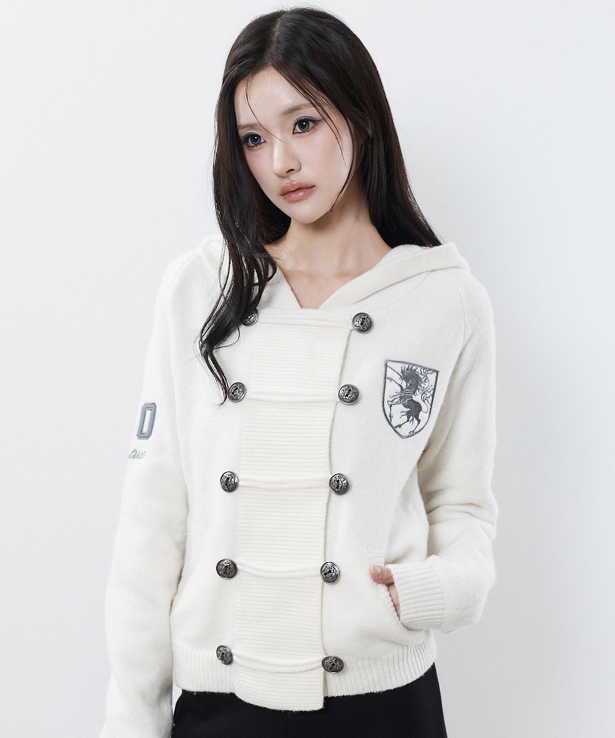 러브이즈트루(LUVISTRUE) RL HORSE 910 KNIT ZIP UP(IVORY)