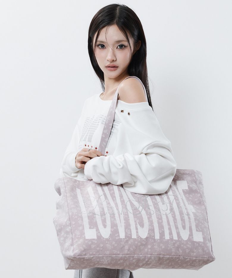 RL LETTERING TOTE BAG(INDIE PINK)