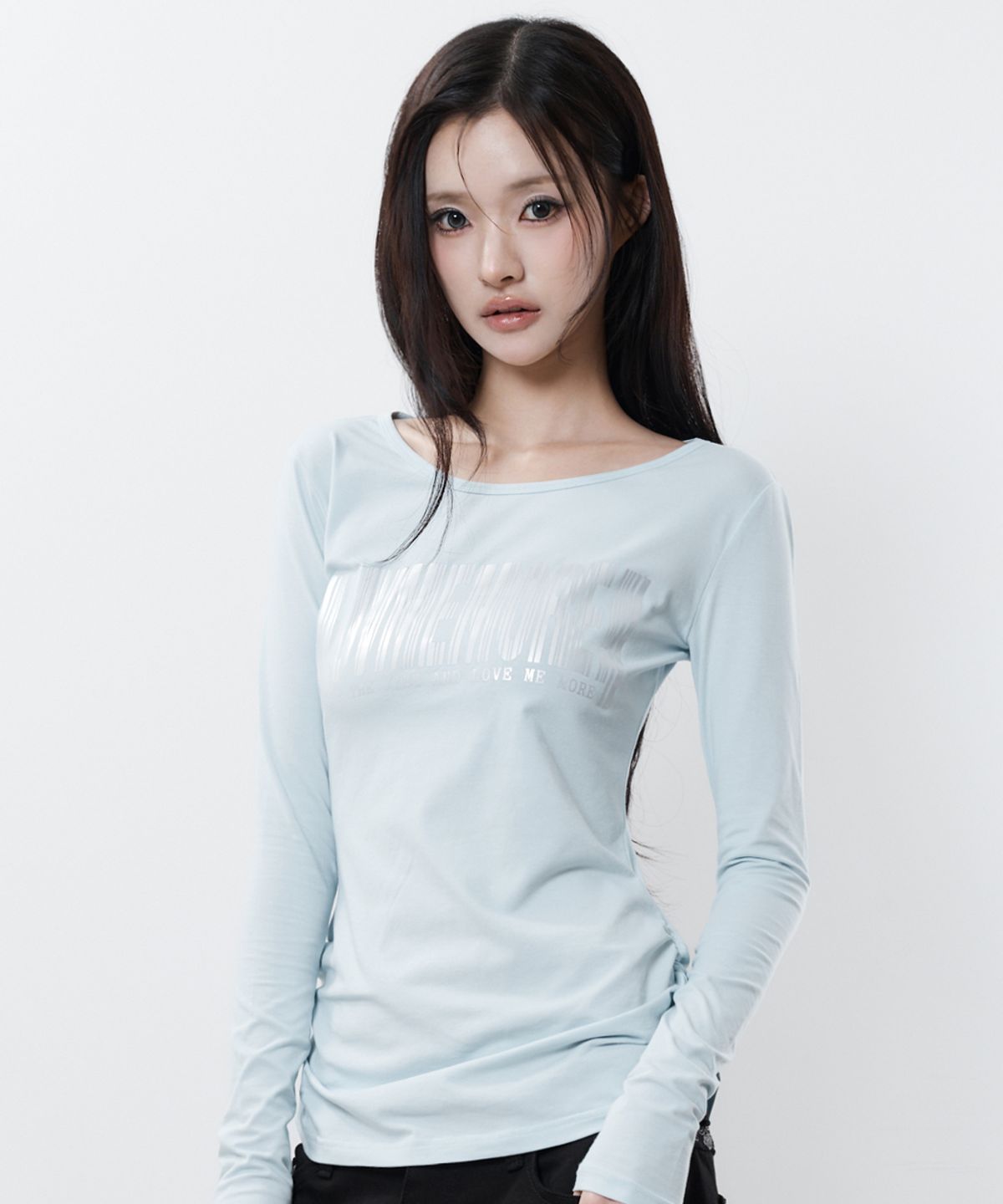 러브이즈트루(LUVISTRUE) RL LUVMEMORE SHIRRING TEE(MINT)