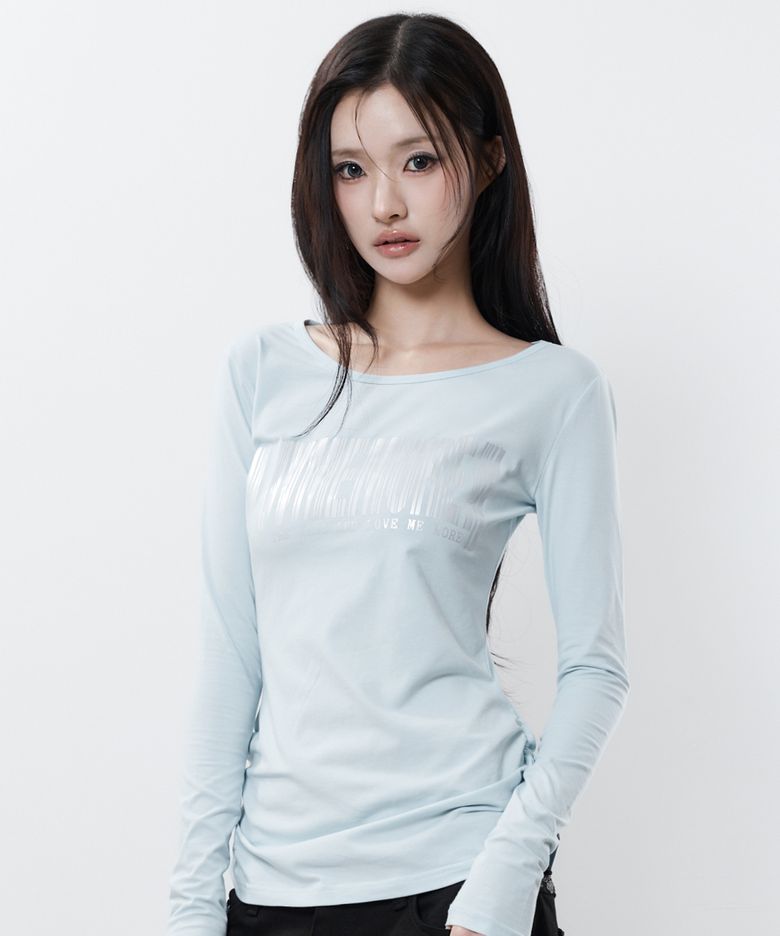 RL LUVMEMORE SHIRRING TEE(MINT)