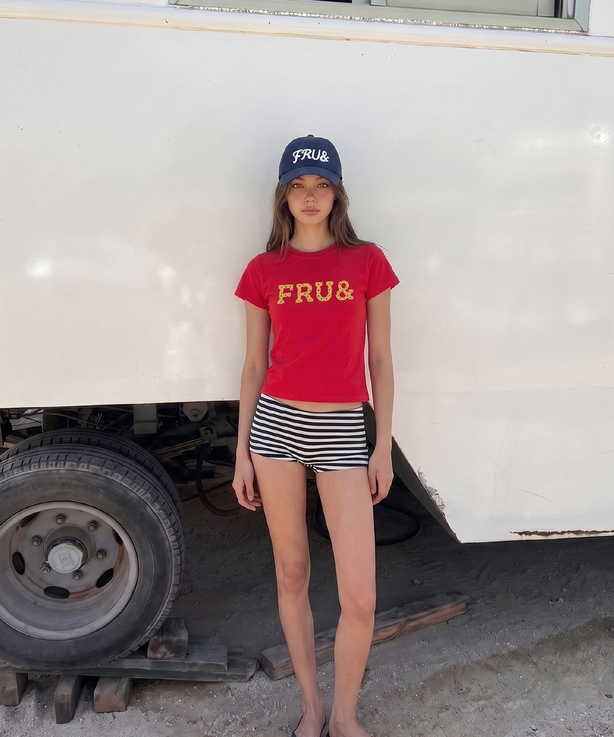 프루앤(FRUAND) BASIC COLOR T-SHIRT_RED