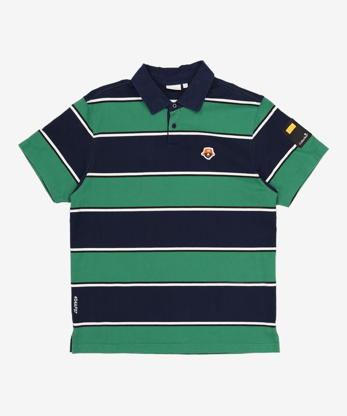 골든베어(GOLDEN BEAR) Wide Border Stripe Collar Neck T-shirt_G4TAM23241GRX M