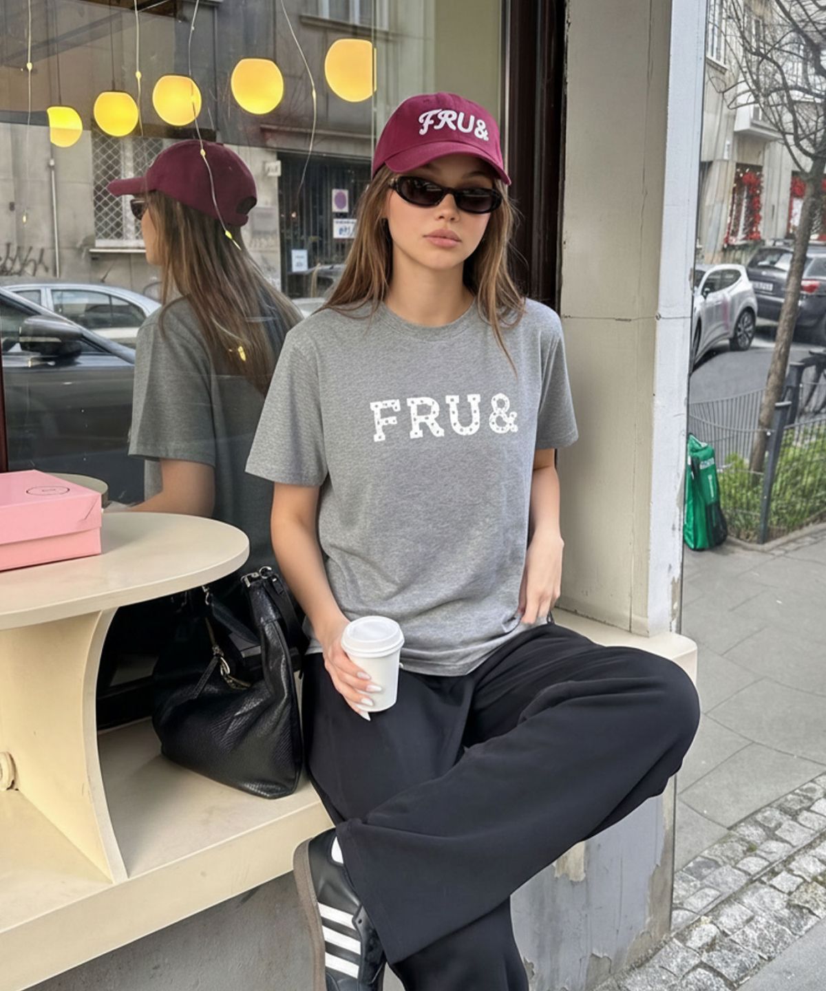 프루앤(FRUAND) BASIC COLOR T-SHIRT_GERY