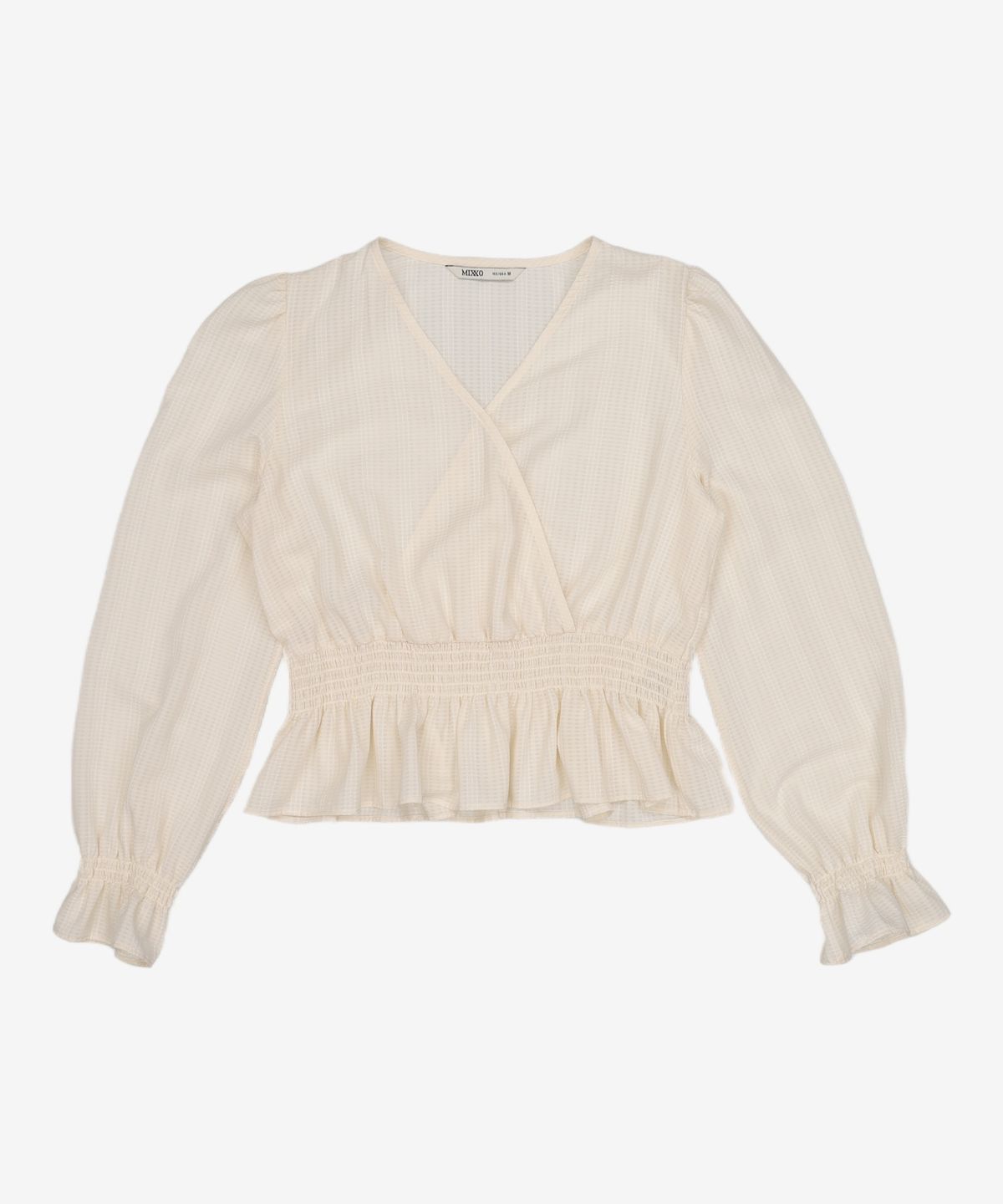 미쏘(MIXXO) 랩 페플럼 블라우스 MIWBLC911G M