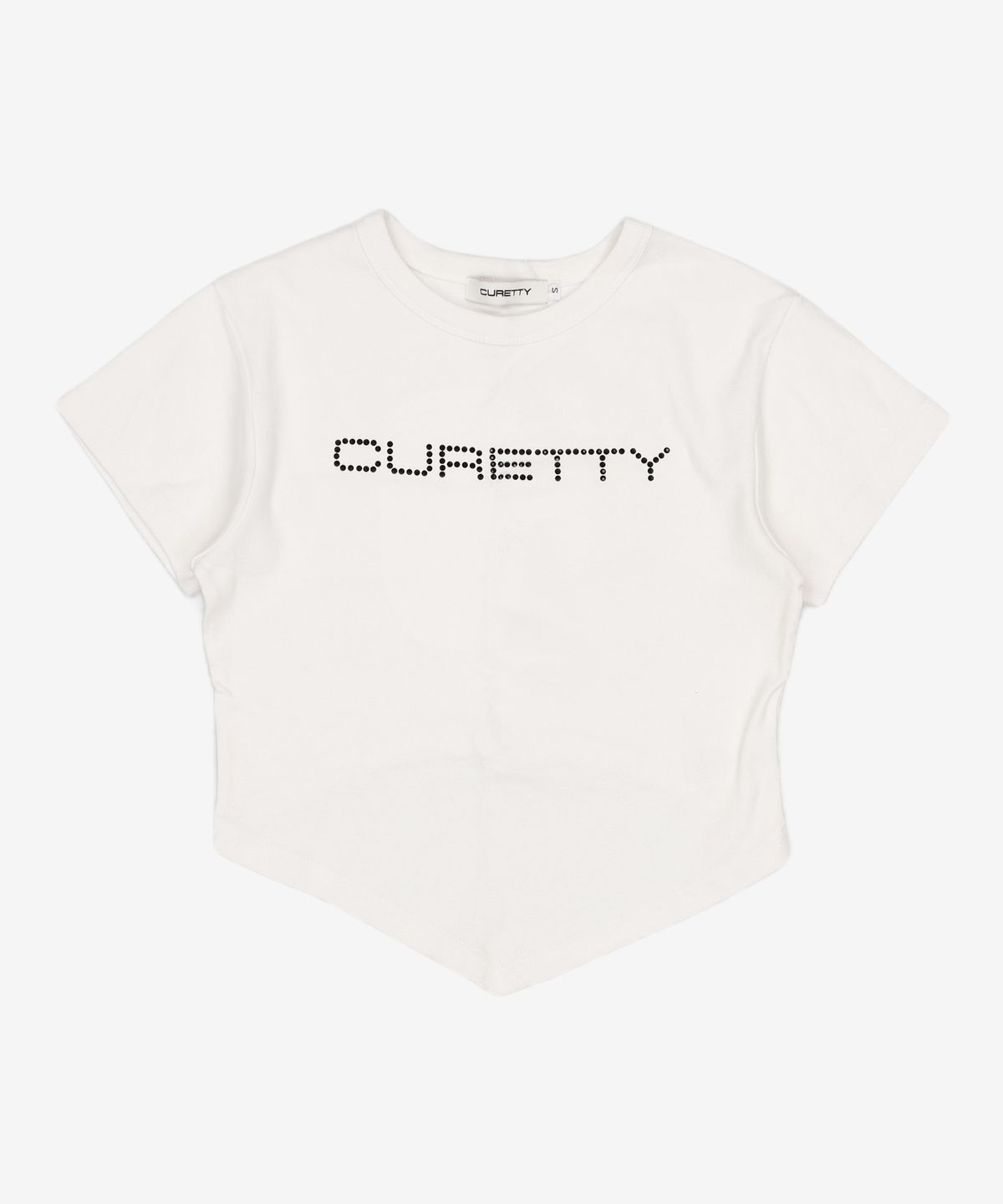 큐리티(CURETTY) C DIAGONAL HEMLINE T-SHIRT_BLACK S