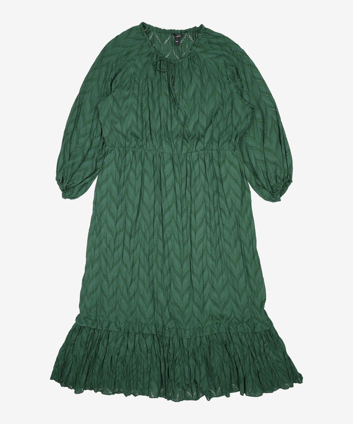 룩캐스트(LOOKAST) GREEN PLEATED LONG DRESS ONE SIZE