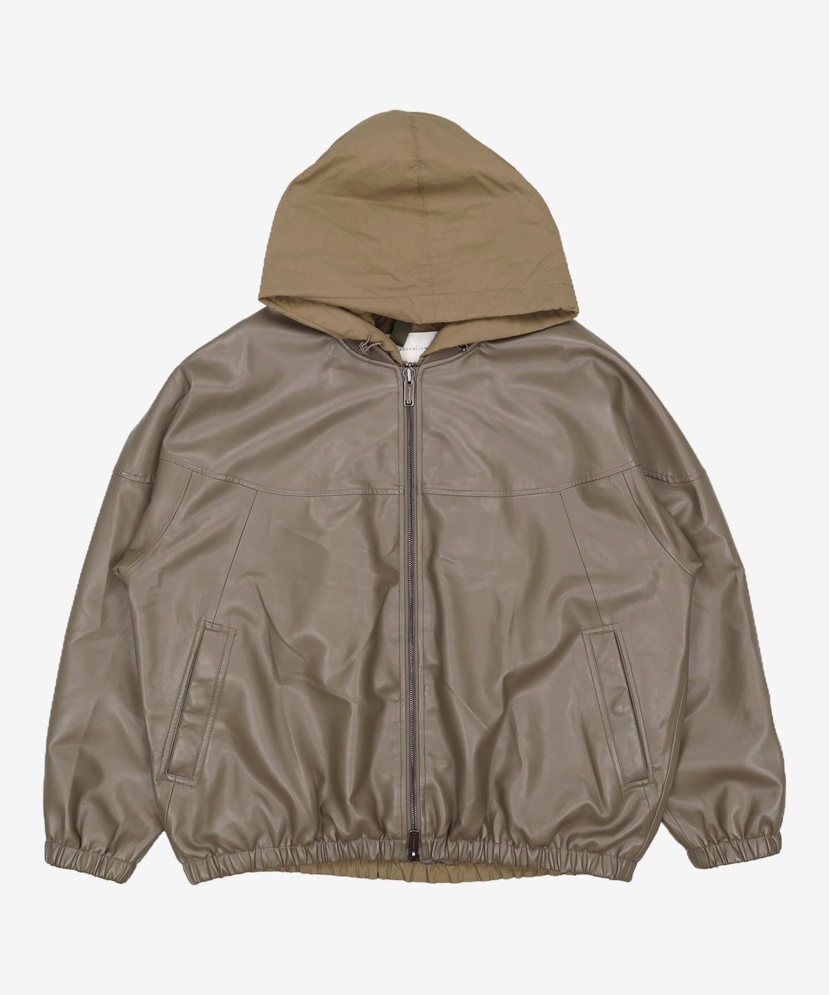 커스텀멜로우(CUSTOMELLOW) eco-leather hood jumper_CWUAS23211KHX 105
