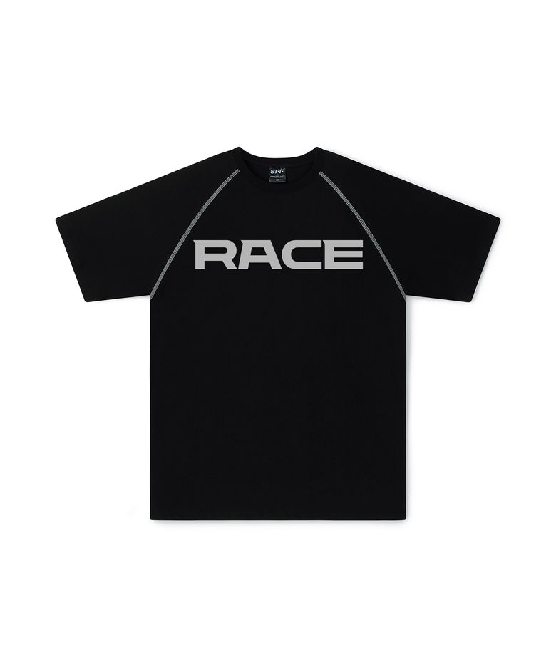 SFF RACE 래글런 피그먼트 오버핏 반팔 티셔츠
