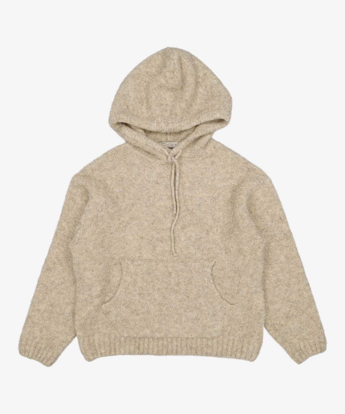 프리즘웍스(FRIZMWORKS) WAVE BOUCLE KNIT HOODY _ OATMEAL XL