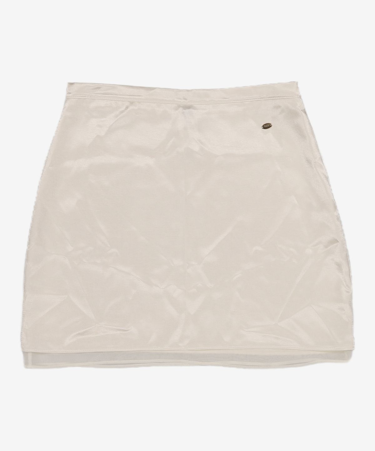 헤인트(HAINT) MIST DOUBLE LAYERED SATIN MINI SKIRT 3COL_IVORY M