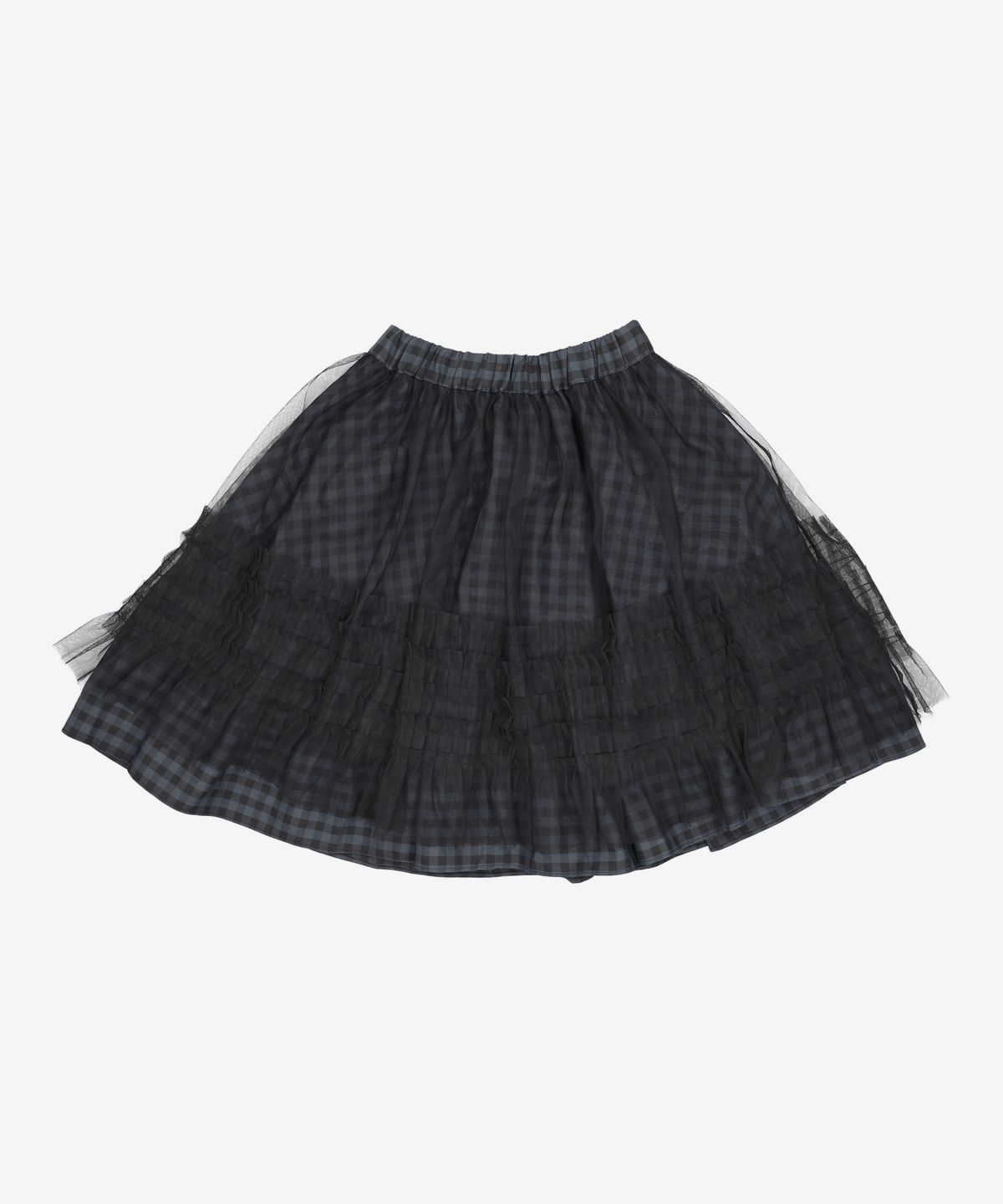 오헤시오(OHESHIO) LAYERED SHEER FRILL SKIRT, BLACK XS