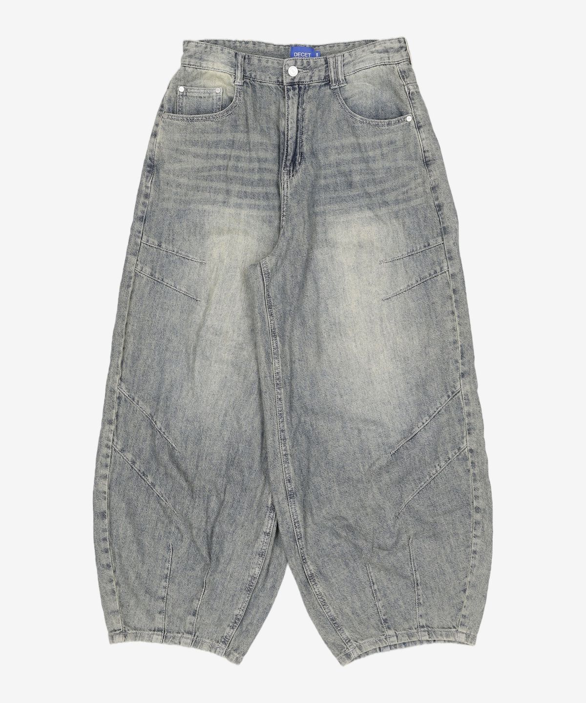 데케트(DECET) [린넨라이크]Linen Like Balloon Wide Jeans DCPT060CPIndigo 28