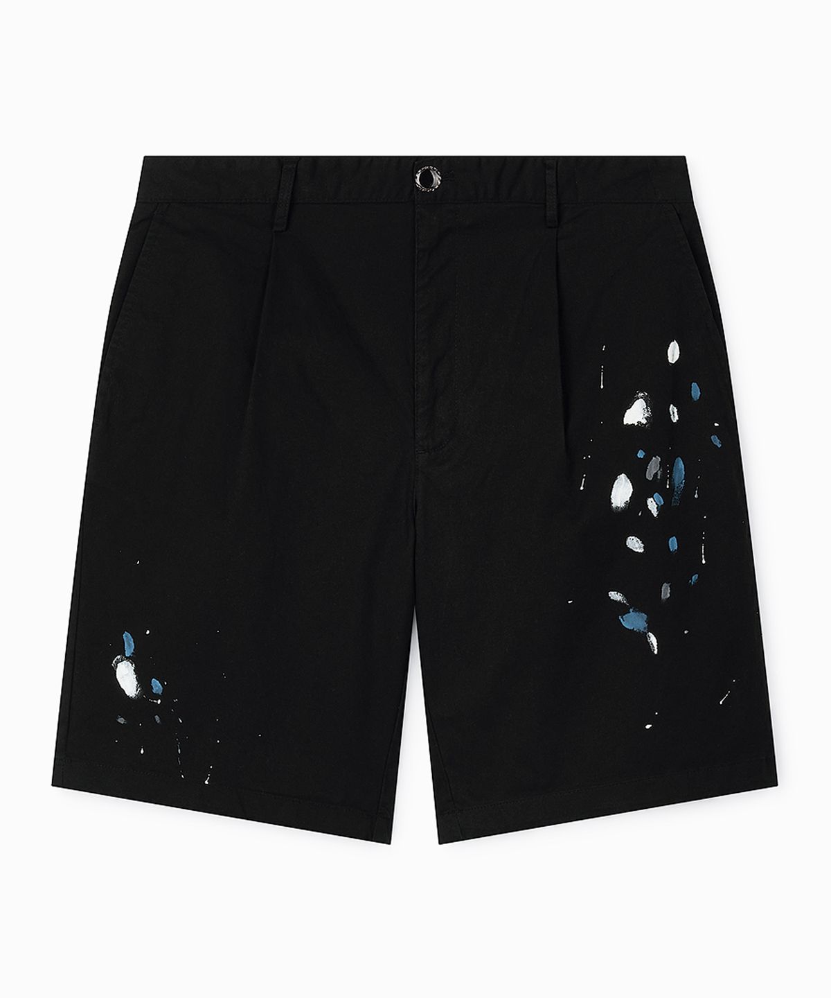 스트라이크(STRIKE) Atelier Painted Single-Tuck Chino Shorts (BLACK)
