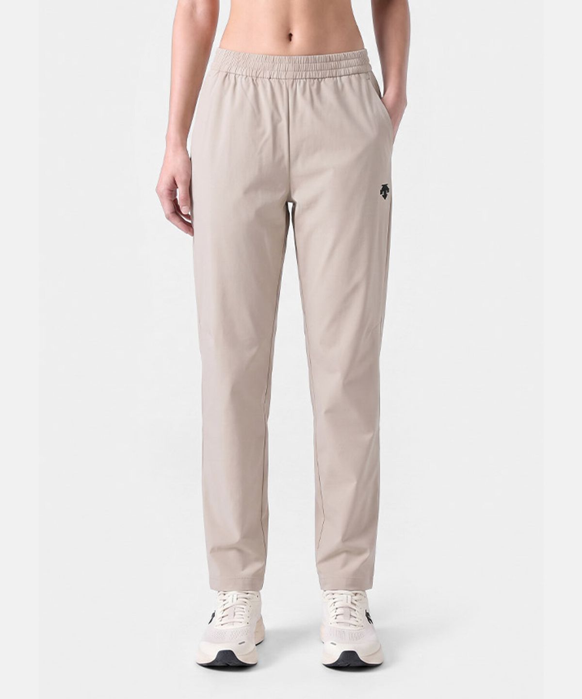 데상트(DESCENTE) 러닝 스트레치 우븐 팬츠 베이지 SR323RWP81