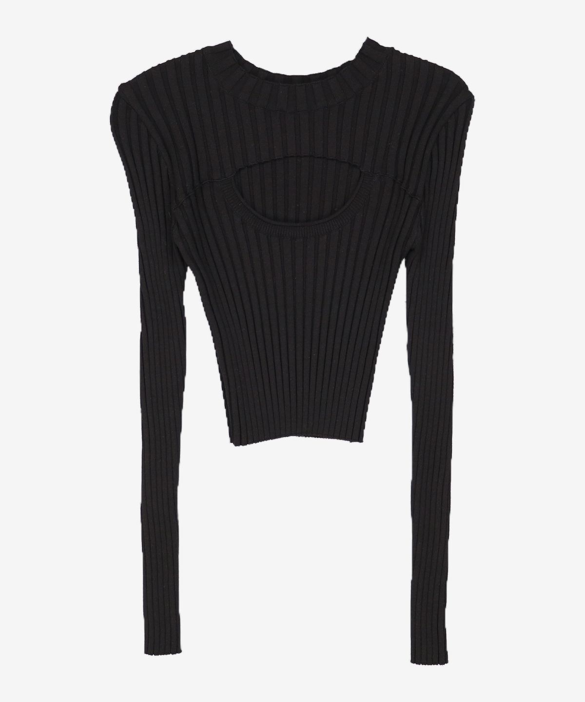 다이애그널(DIAGONAL) RIBBED HOLE KNIT (black) XL