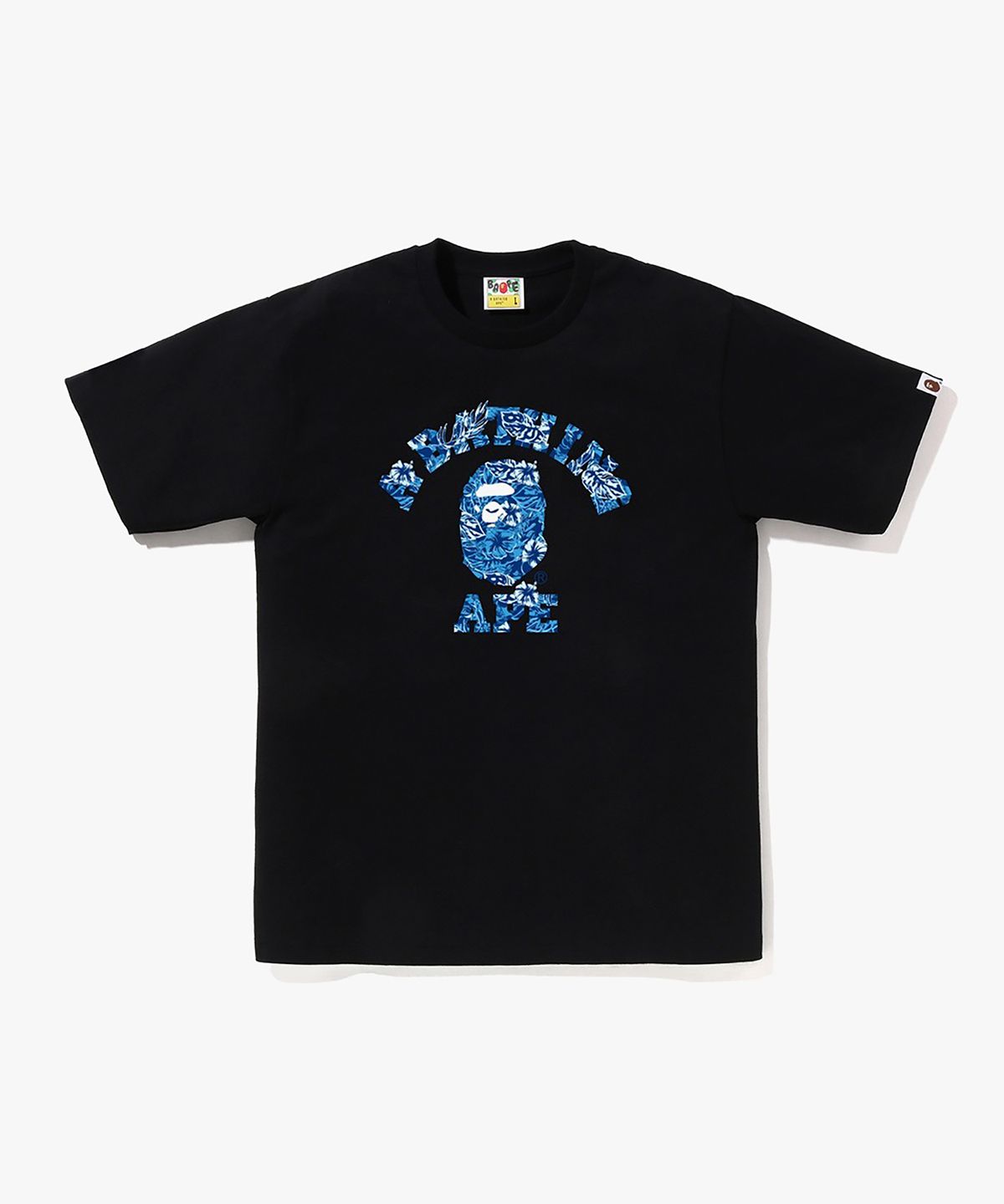 베이프(BAPE) 팜 리조트 카모 콜리지 티셔츠(M) BLACK/BLUE