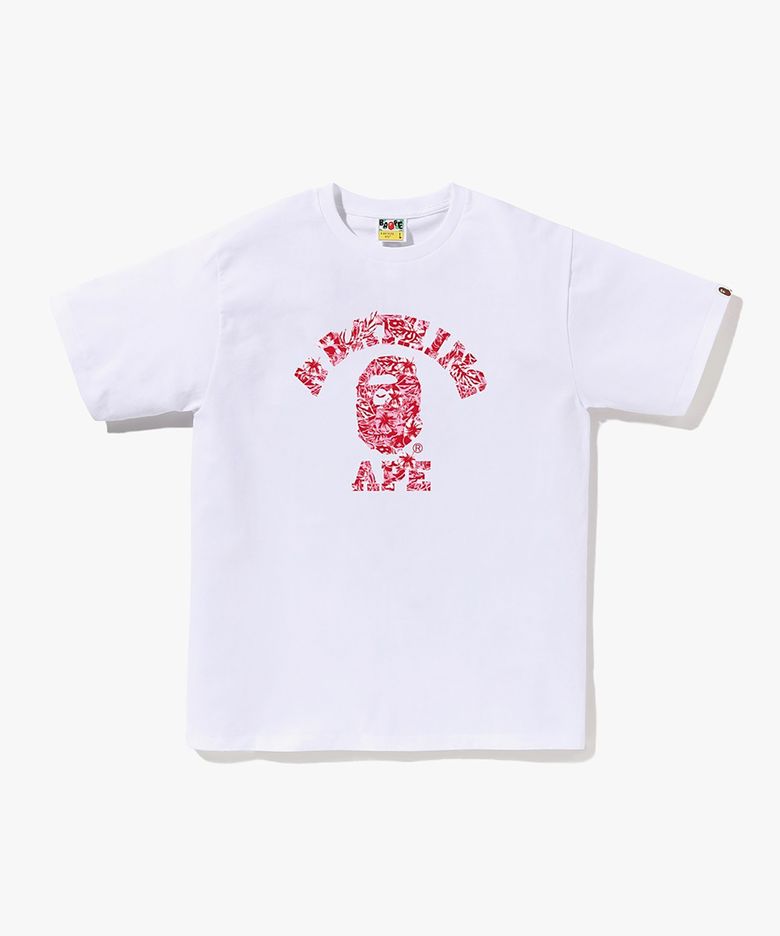 팜 리조트 카모 콜리지 티셔츠(M) WHITE/PINK