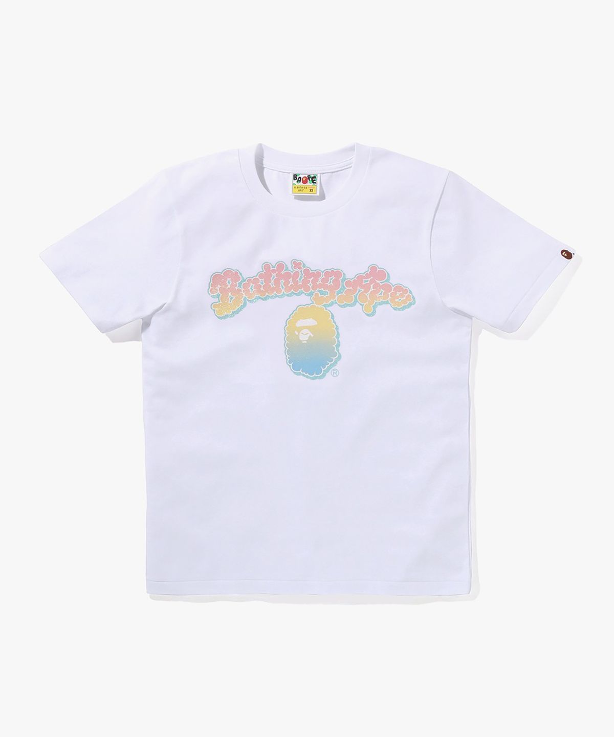 베이프(BAPE) 글리터 클라우디 로고 티셔츠(W) WHITE