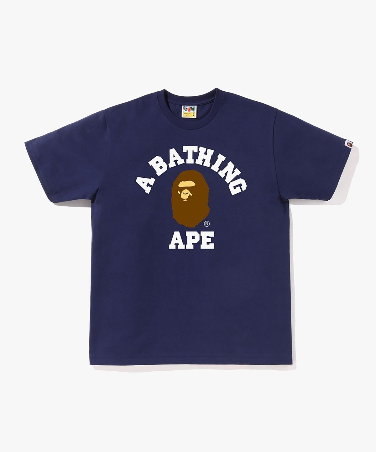 베이프(BAPE) 콜리지 티셔츠(M) NAVY