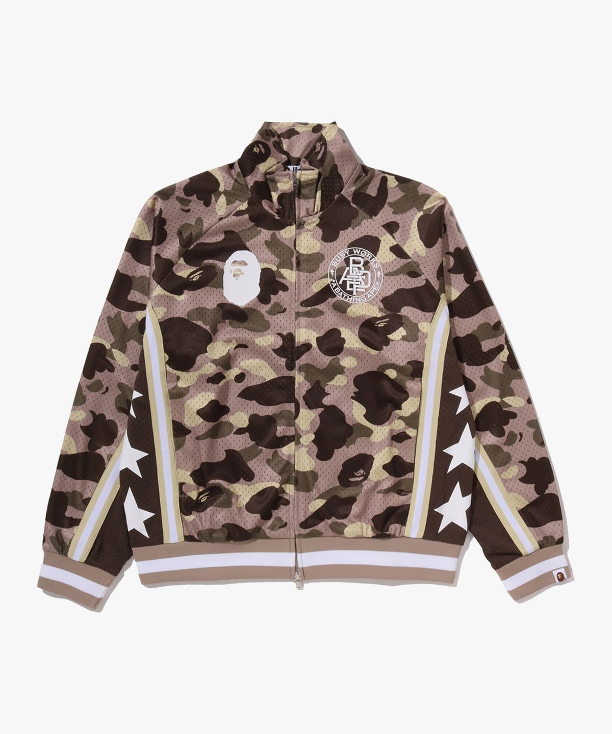 베이프(BAPE) 컬러 카모 메쉬 릴렉스드 핏 트랙 자켓(M) BROWN