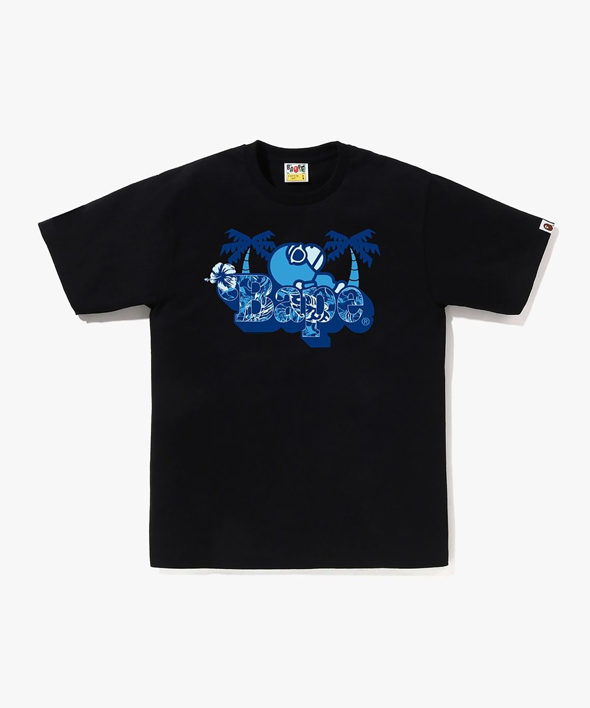 베이프(BAPE) 팜 리조트 카모 마일로 온 베이프 티셔츠(M) BLACK