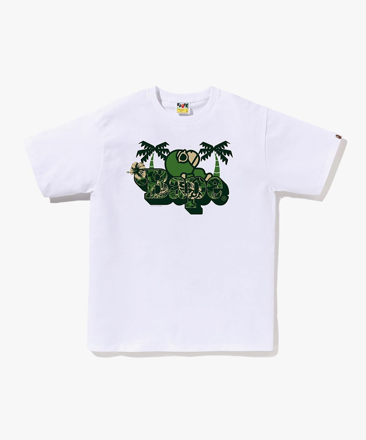 베이프(BAPE) 팜 리조트 카모 마일로 온 베이프 티셔츠(M) WHITE