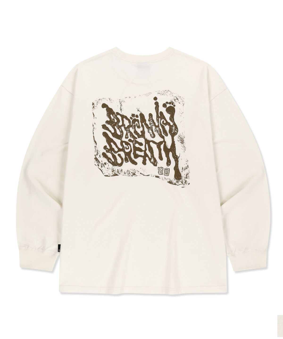 브라운브레스(BROWNBREATH) BB 20TH MESSAGE TAG LONGSLEEVE - CREAM