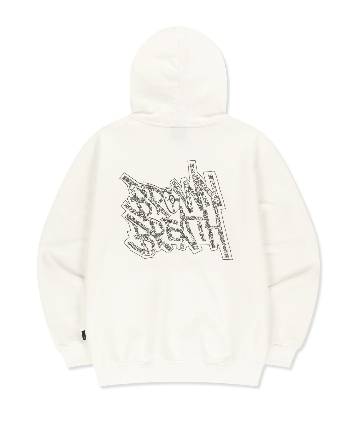브라운브레스(BROWNBREATH) BB 20TH DOODLE TAG HOODIE - IVORY