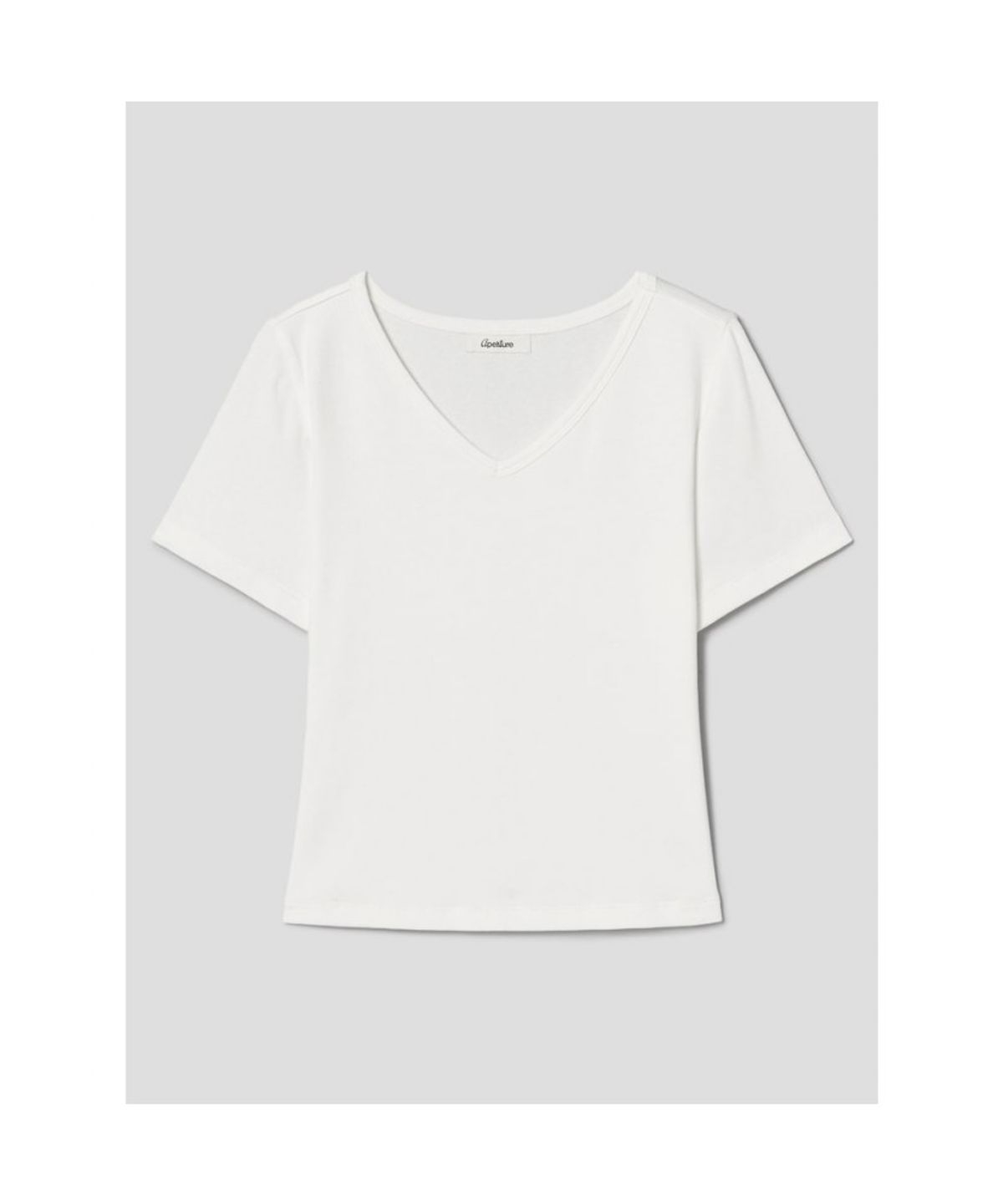 디애퍼처(THE APERTURE) Classic VNeck T Shirt  White (TA6742A101)