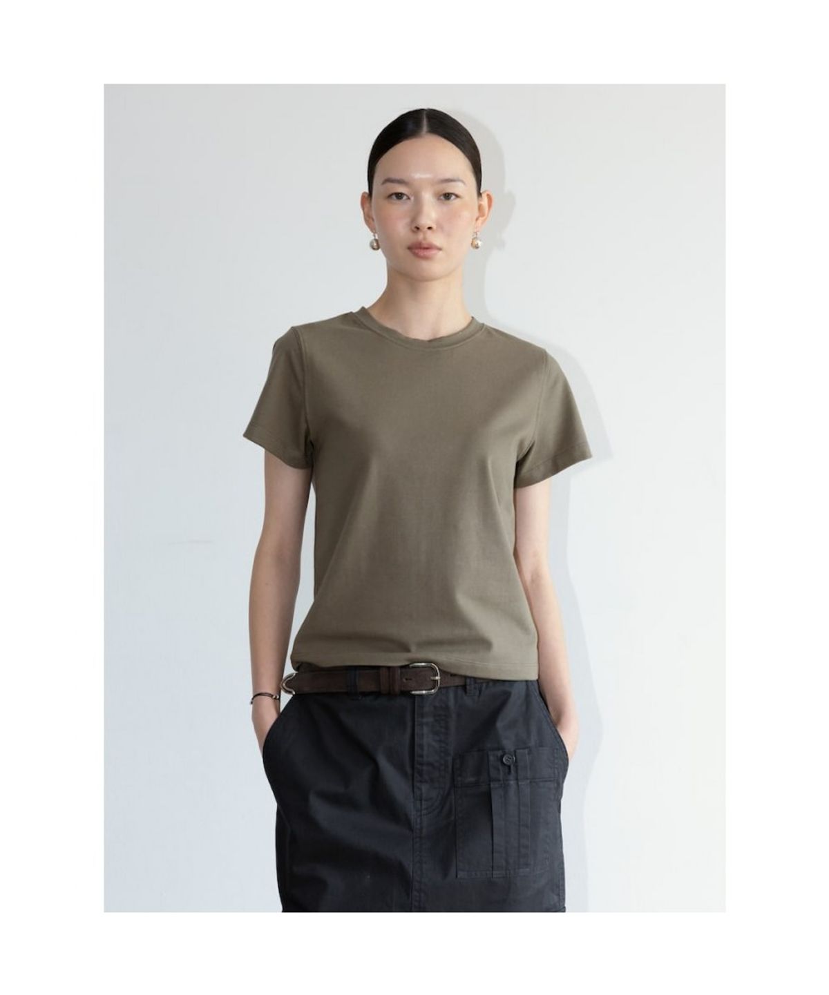 디애퍼처(THE APERTURE) Aj TShirt  Khaki (TA6742A16H)