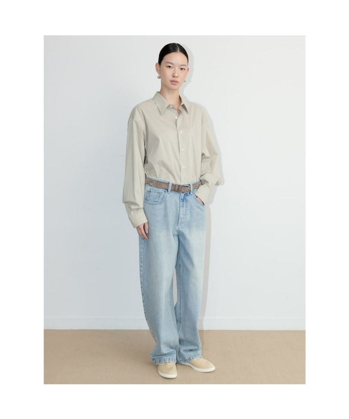 디애퍼처(THE APERTURE) [Unisex] Aperture Classic Shirt  Beige (TA6764U01A)