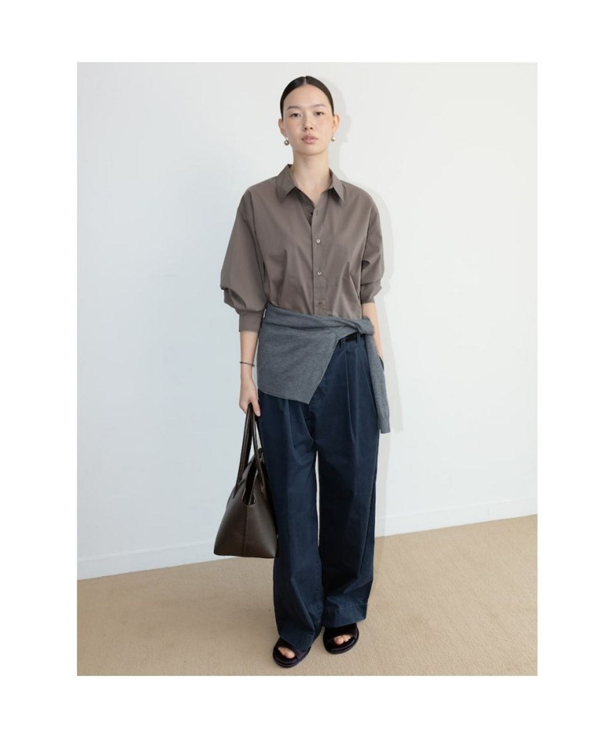 디애퍼처(THE APERTURE) [Unisex] Aperture Classic Shirt  Brown (TA6764U01D)