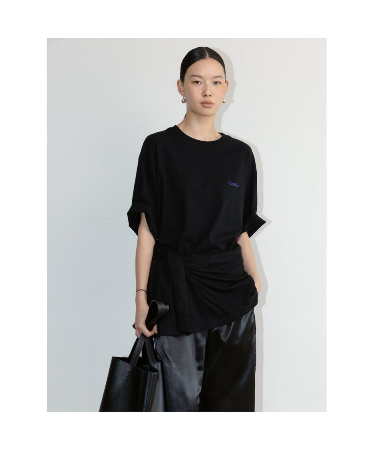 디애퍼처(THE APERTURE) Cash Crop Knit  Black (TA6751A075)