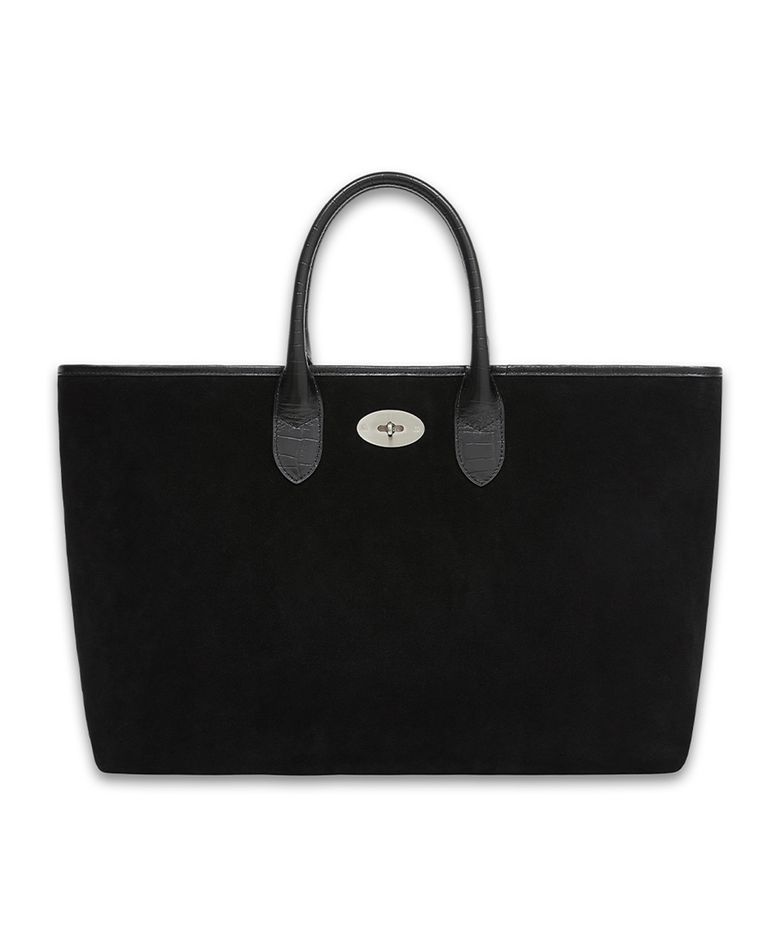 Brera tote bag #1 [Black suede]