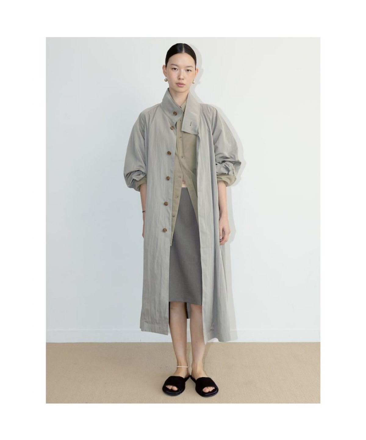 디애퍼처(THE APERTURE) 60S Vintage Trench Coat  Khaki (TA673TA01H)