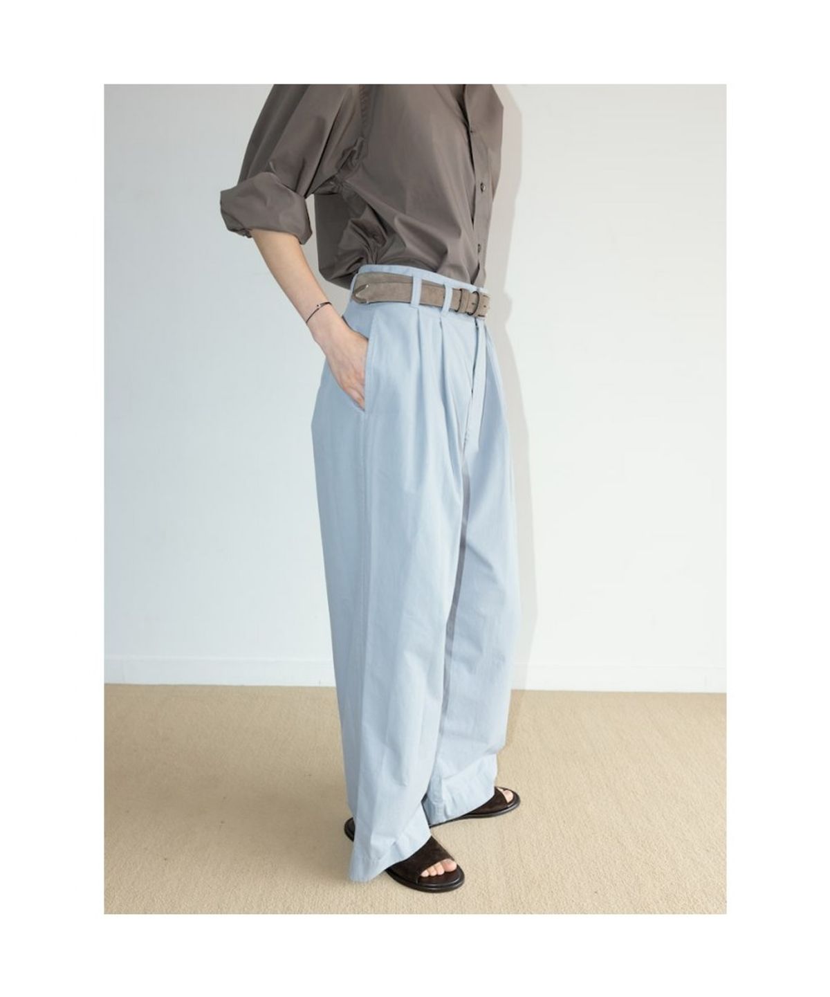 디애퍼처(THE APERTURE) [Unisex] Hoffman Tuck Pants  Grey (TA6721U043)