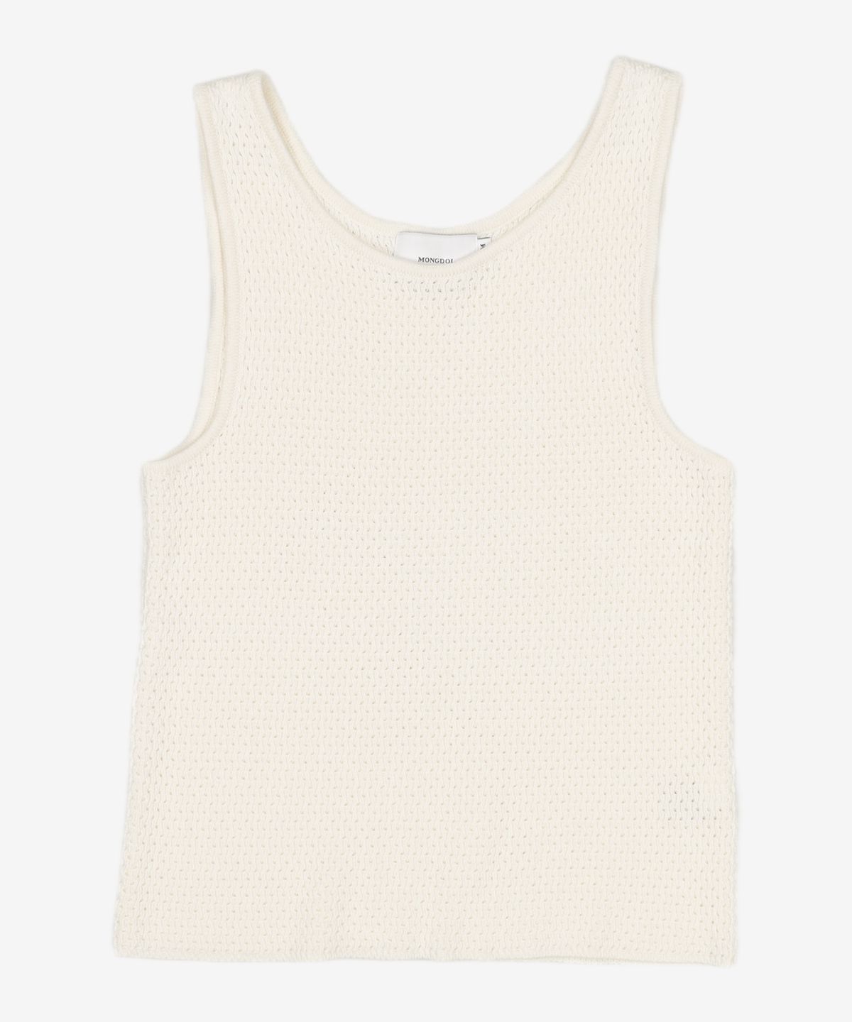 몽돌(MONGDOL) 텍스쳐 슬리브리스 니트 화이트 MDTS026WHITE M