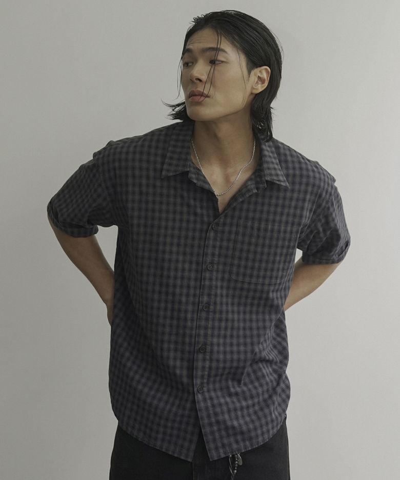 SHELBY HALF SHIRT(BLUE)