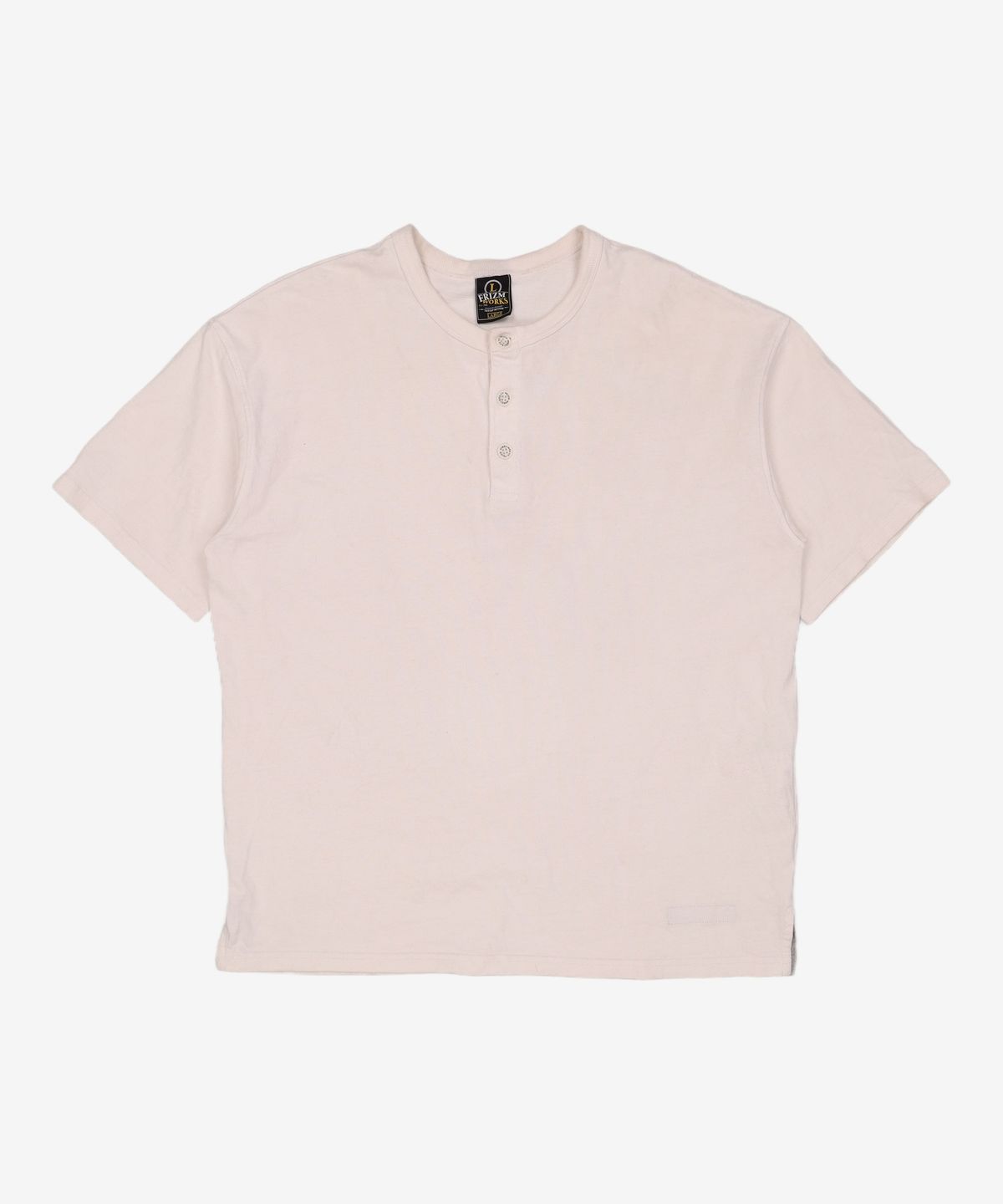 프리즘웍스(FRIZMWORKS) HENLEY NECK HALF TEE _ WHITE L