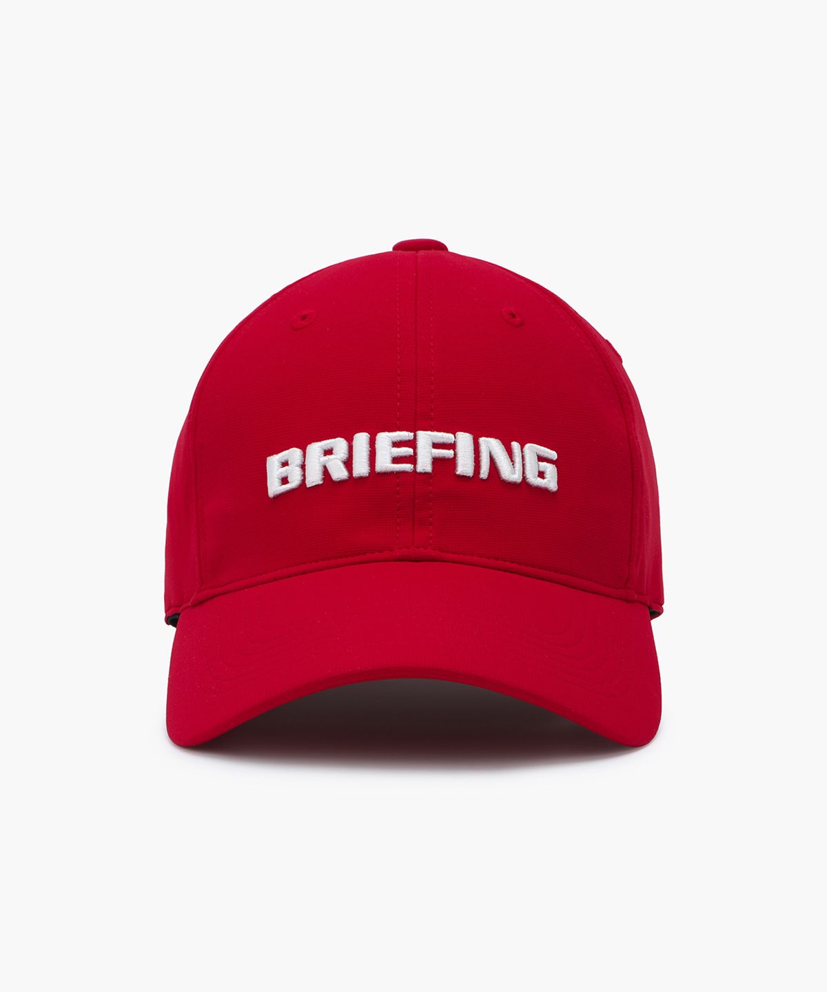 브리핑 골프(BRIEFING GOLF) 여자 미드 로고 언스트럭처 캡_레드