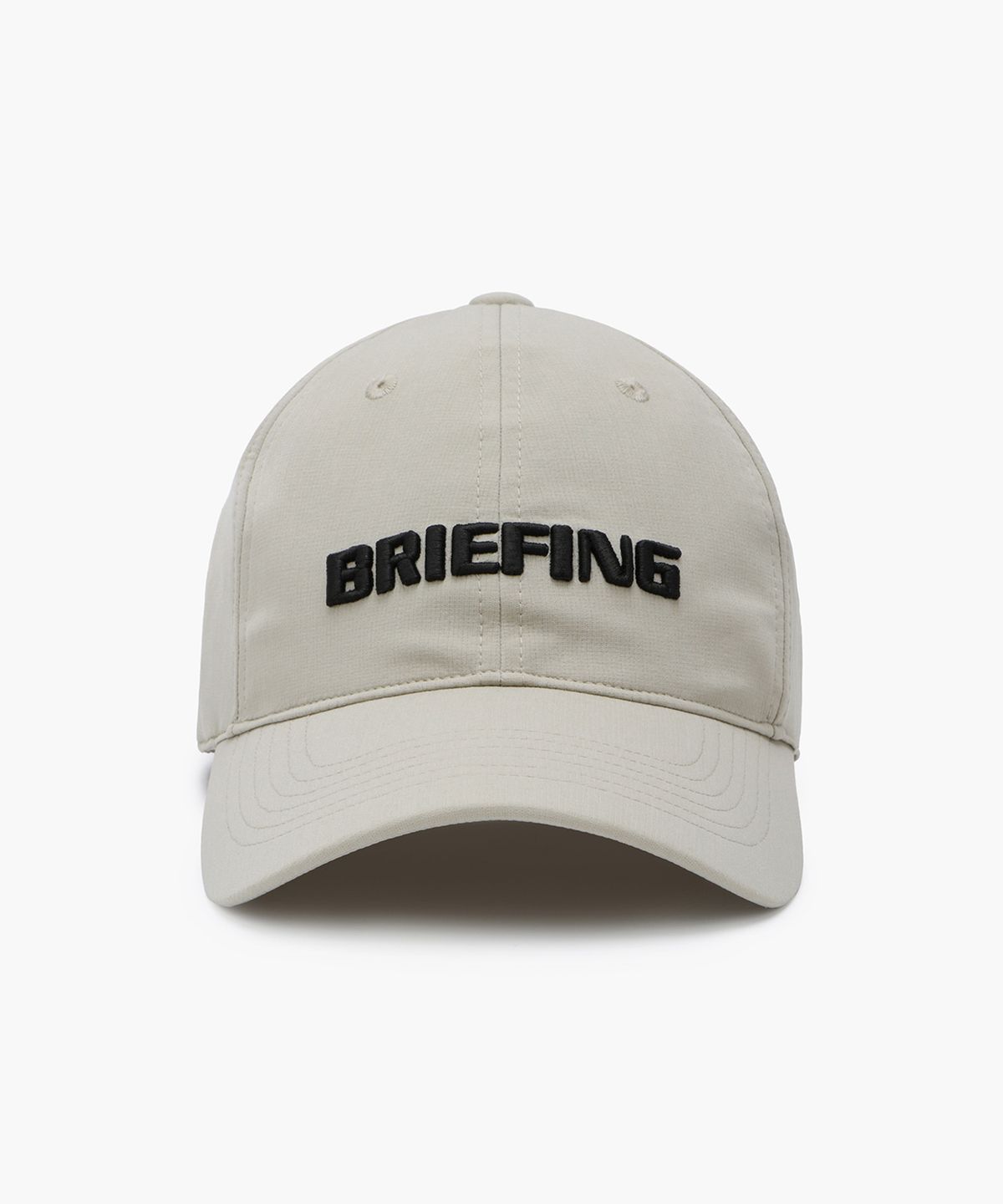 브리핑 골프(BRIEFING GOLF) 여자 미드 로고 언스트럭처 캡_베이지