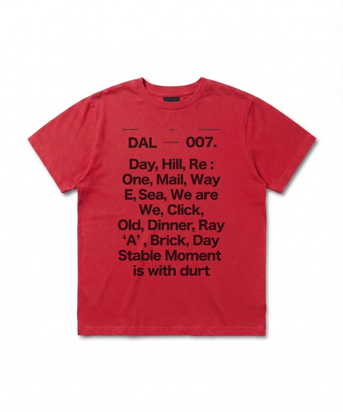 더트(DURT) OUR DAILY CROP TEE (RED)