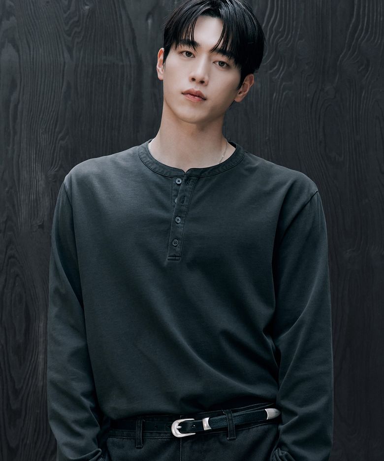 [서강준 PICK] 피그먼트 코튼 헨리넥 롱슬리브 티셔츠 [CHARCOAL]
