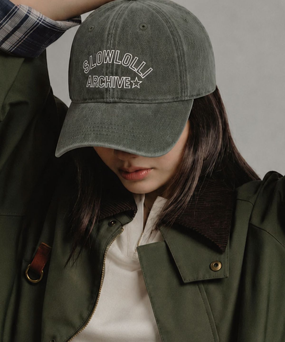 슬로우롤리(SLOWLOLLI) Vintage logo ball cap_4 Colors