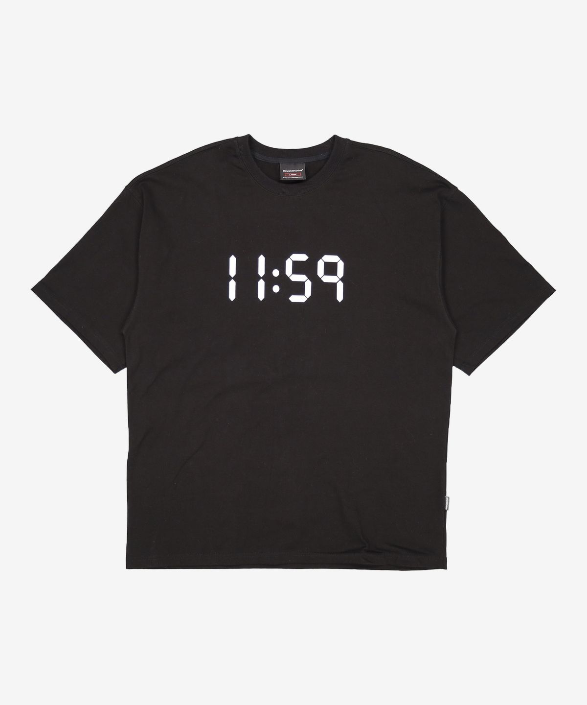 일레븐피프티나인(ELEVENFIFTYNINE) [1159] BASIC OVER FIT T-SHIRTS (BLACK) [ETS001H23BK] L